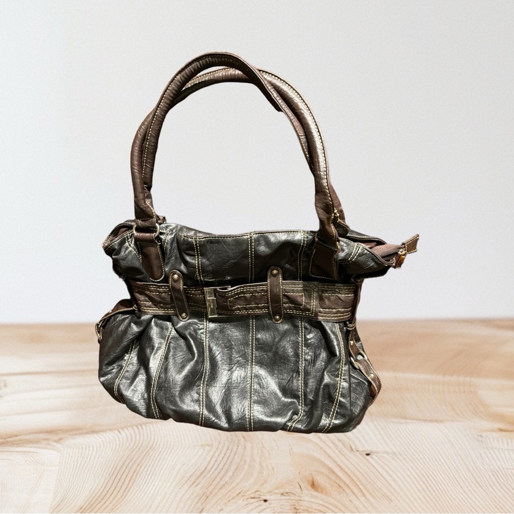 Boho Style Shoulder Bag Women's Black/Brown - Picture 4 of 13